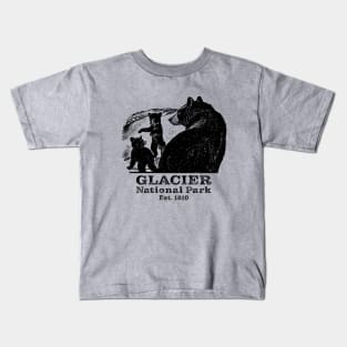 Glacier National Park Black Bears Kids T-Shirt